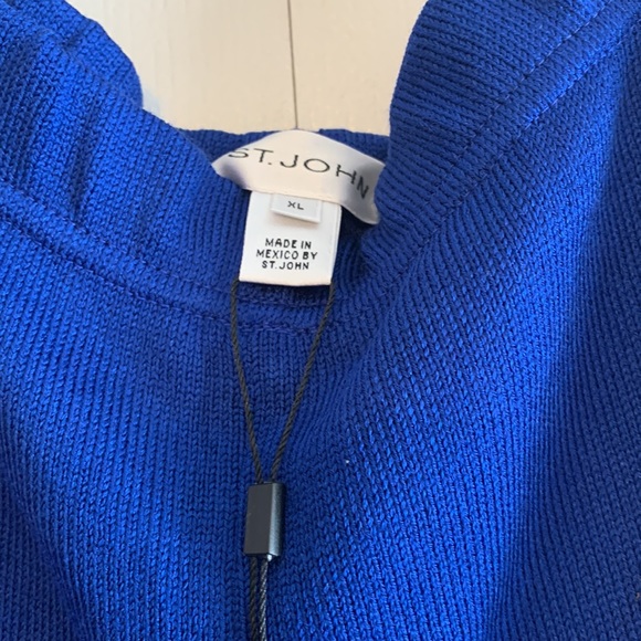 St John Blue Wool Rayon Pants Size XL NWT - Picture 4 of 5